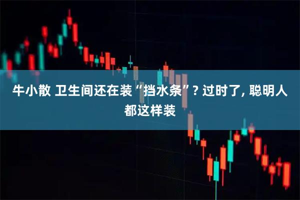 牛小散 卫生间还在装“挡水条”? 过时了, 聪明人都这样装